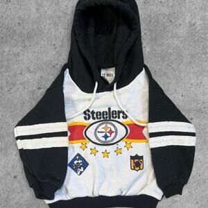 VTG 80s Pittsburgh Steelers NFL Football hoodie Baby 12 month USA made kids EUC